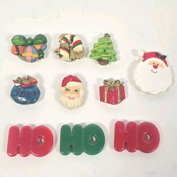 Vintage Unbranded‎ Christmas Button Covers Lot Of 10 Holiday Sweater - Picture 1 of 6